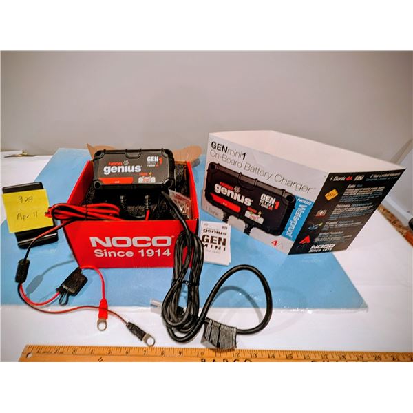 NOCO genius GENmini1 Waterproof On-board Battery Charger. New Condition.