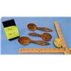 Image 1 : Solid Wood Folk Art Carved Spoons and Polished Stone Egg