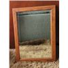 Image 1 : Beautifully refinished bevelled glass mirror with hardwood frame - 19 1/2" x 27 1/4"