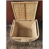 Image 2 : Cute woven Elephant Wicker Laundry Hamper with attached lid - 16" x 20" x 13"