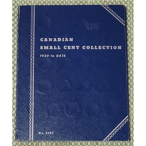 Canadian Small Cent Collection - 1920 to DATE in blue folding folder - see photos