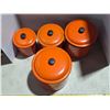 Image 2 : Orange enamel canister set