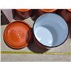Image 3 : Orange enamel canister set