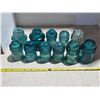 Image 1 : Various blue glass insulators