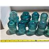 Image 4 : Various blue glass insulators