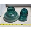 Image 1 : Green glass insulators- Fred M Locke