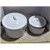 Image 2 : Enamelware pots and with lids