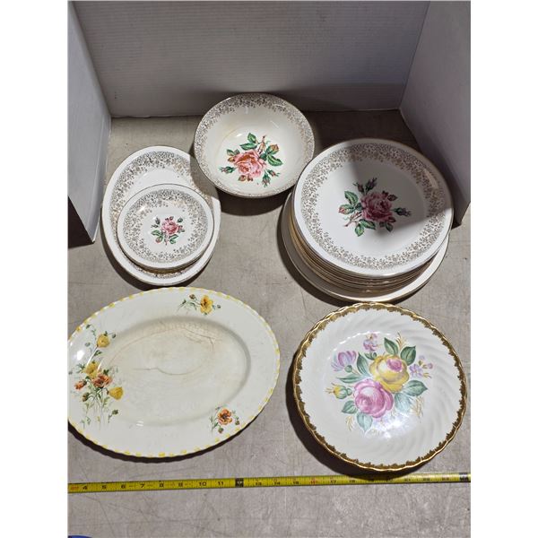 Various chinaware, plates