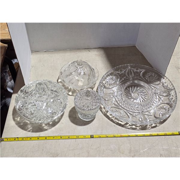 Glass candy dishes