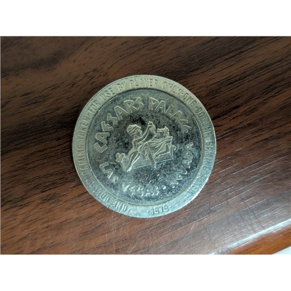 CAESARS PALACE 1979 LAs Vegas One Dollar Token Coin