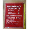 Image 1 : Emergency Contacts Petro Canada Sign 23"x18"