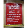 Image 2 : Emergency Contacts Petro Canada Sign 23"x18"