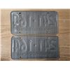 Image 3 : (2) Matching 1974 License Plates 241-164