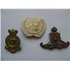 Image 1 : LOT OF 3 MILITARY CAP BADGES