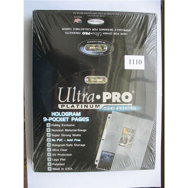 ULTRA PRO 9 POCKET PAGES for Collectible Cards - BOX OF 100 - NEW