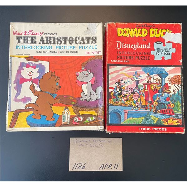 2 Walt Disney puzzles - The Aristocats; Donald Duck