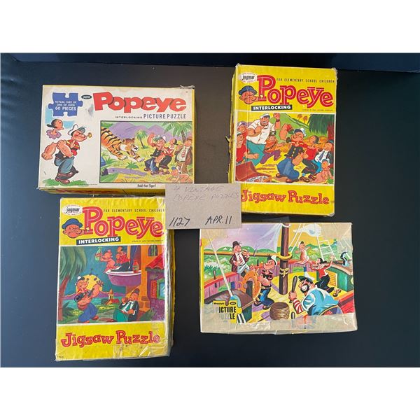 4 Vintage puzzles - Popeye