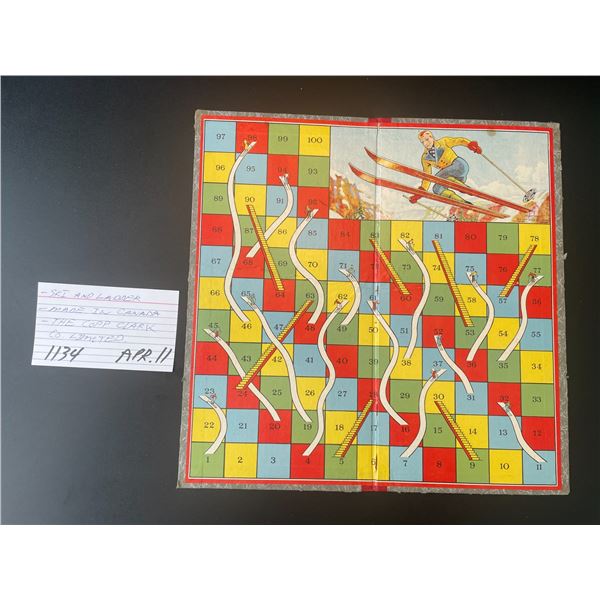 Vintage Ski & Ladder board game - Made in Canada; Copp Clarke Co.