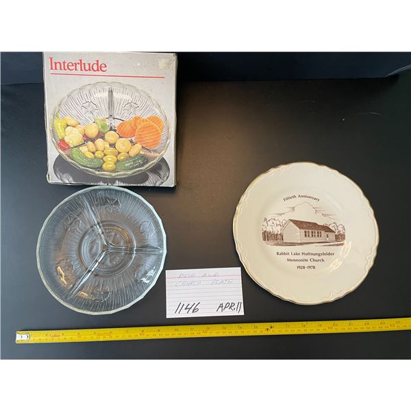 Hors-d'oeuvre Dish 8';  Mennonite Church collector plate