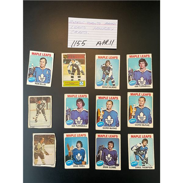 Vintage Toronto Maple Leafs hockey cards