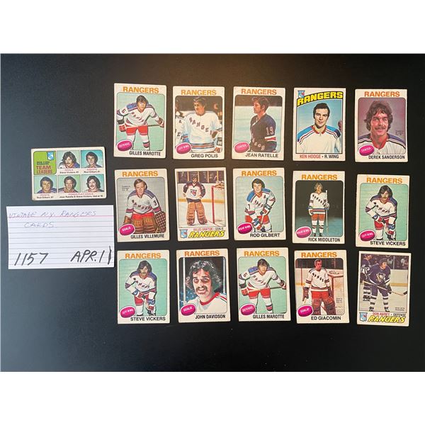 Vintage NY Rangers hockey cards