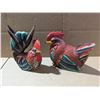 Image 1 : 2 Paper Mache Chickens Set