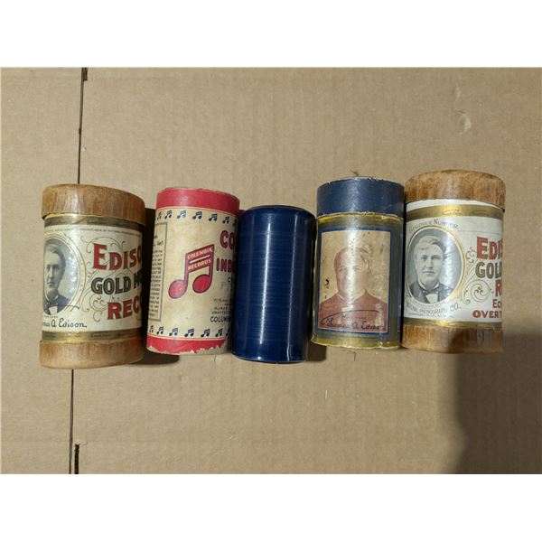 (5) Edison Cylinder Records