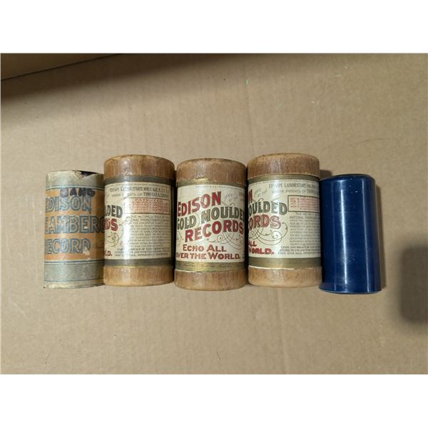 (5) Edison Cylinder Records