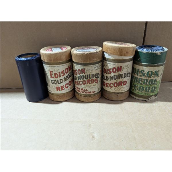 (5) Edison Cylinder Records