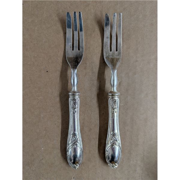 (2) .800 Silver Forks - 108g