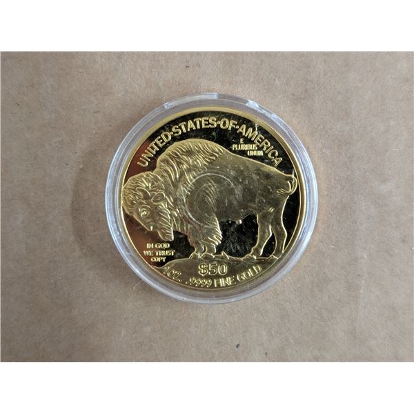 COPY 2021 Buffalo 50 Dollar coin - gold plated