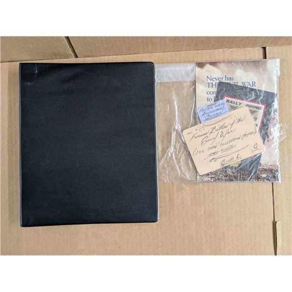 Famous Battle of the Civil War 100 Card Set, Full Card, w/ Etc. Items as Shown