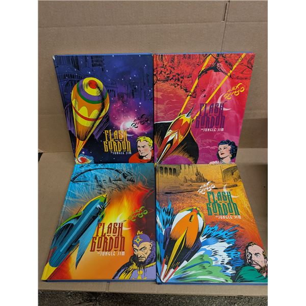 Flash Gordon and Jungle Jim 16"x12" Vol.1-4 COMPLETE VOLUME SET Re Presenting Comic Collections