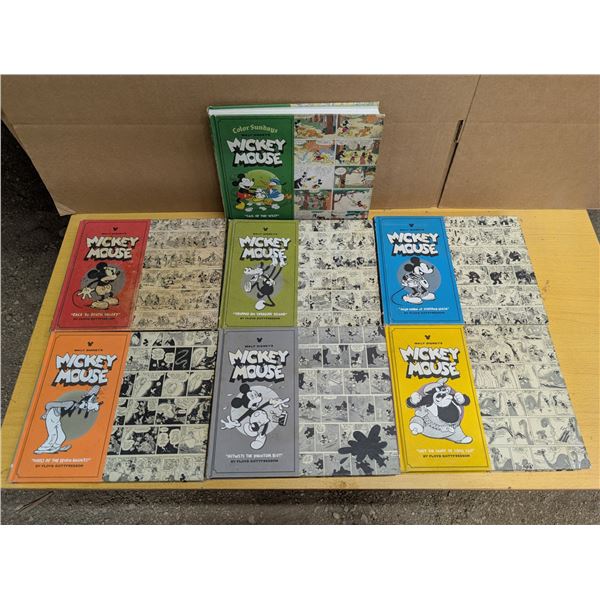(6) Mickey Mouse Black and White Re Presenting Comic Collections  and (1) Coloured Collection