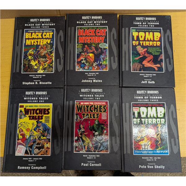 (6) Harvey Horrors Re Presenting Comic Collections (Black Cat Mystery, Tomb Terror, Witches Tales)