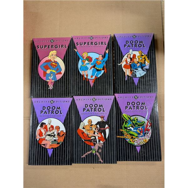 (6) Archive DC Edition Comic Collections (Super Girl and Doom Patrol)