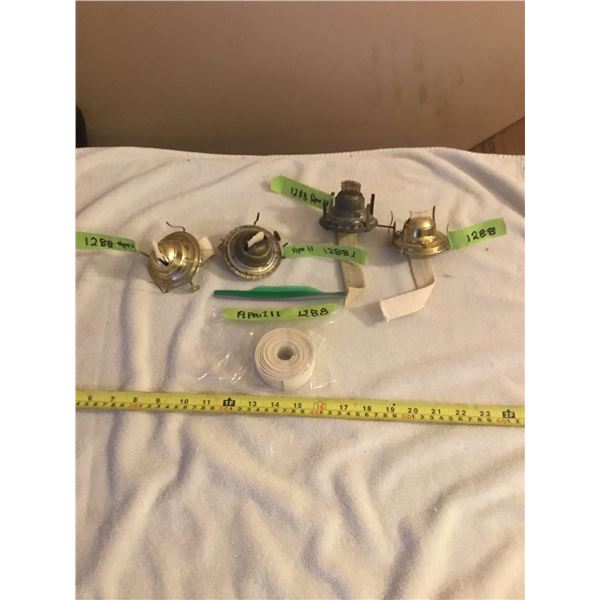 #2 oil lamp burners with roll of wick