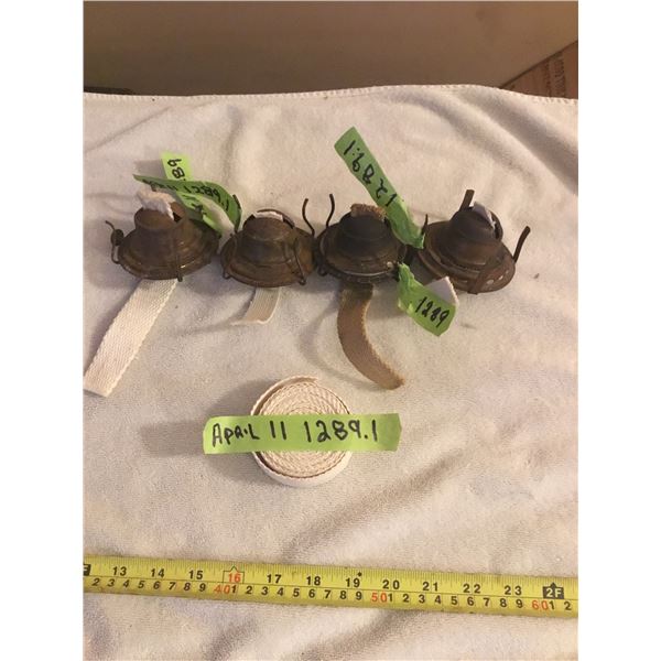 #2 oil lamp burners with roll of wick