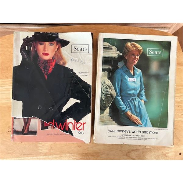 2 sears catalogues from 1983