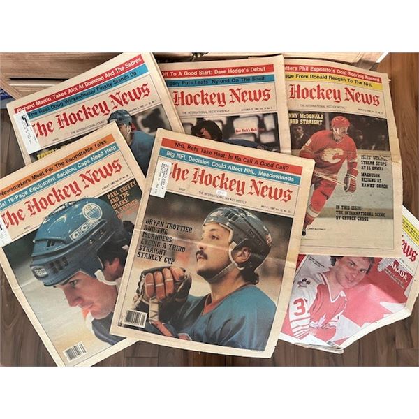 6 hockey news papers from 1982