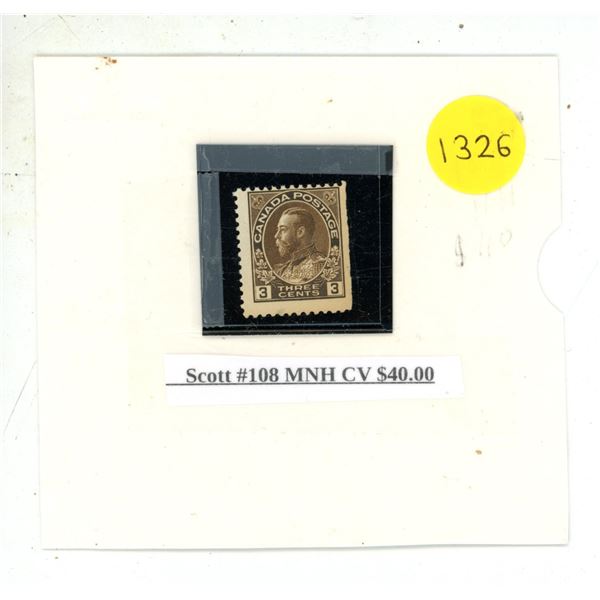 Scott #108 MNH CV $40.00.