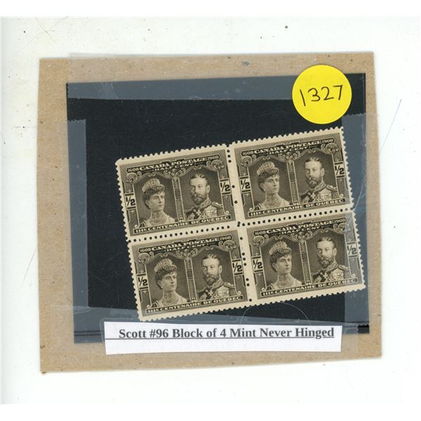 Scott #96 Block of 4 Mint Never Hinged.
