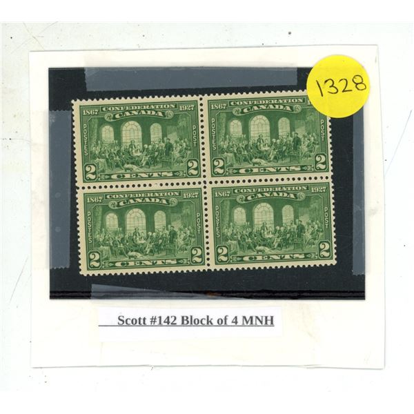 Scott #142 Block of 4 MNH.