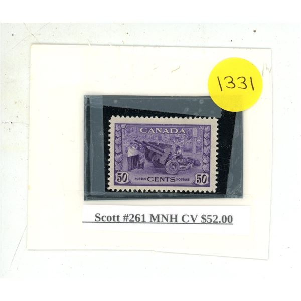 Scott #261 MNH CV $52.00.