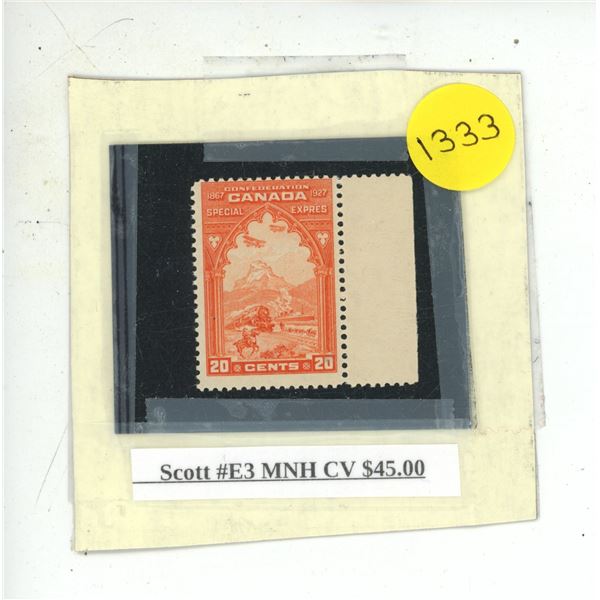 Scott #E3 MNH CV $45.00.