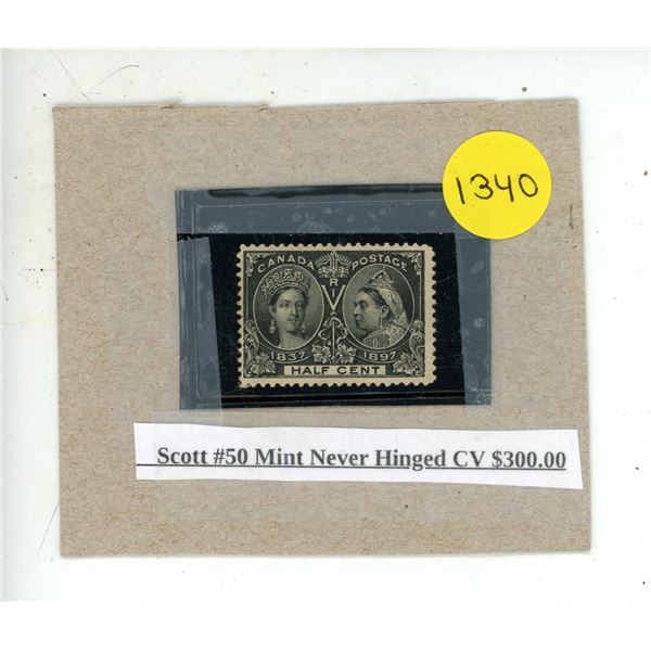 Scott #50 Mint Never Hinged CV $300.00.