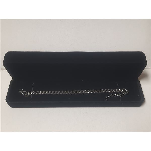 NEW Platinum Plated Cuban Link Bracelet