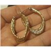 Image 4 : NEW 18K Gold & Platinum Hoop Earrings