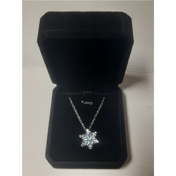 NEW Platinum Plated Snowflake Necklace