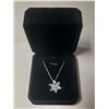 Image 1 : NEW Platinum Plated Snowflake Necklace